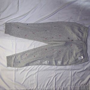 Grey sweatpants with colorful stars